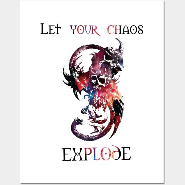 Let your chaos explode Wall Art by Hedgeh0g